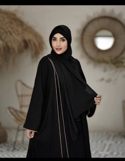 عبا مغزی دوز الیزه درجه یک تنخور عالی شیک تکرنگ مشکی 🎀 🎀 کد ۳۱۸۱ راشین